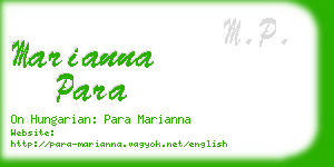 marianna para business card